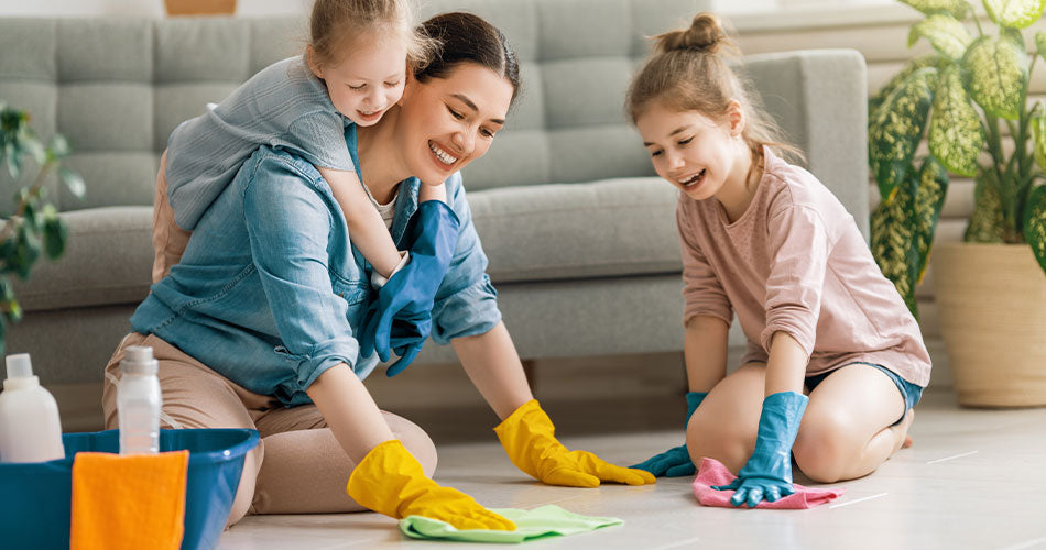 How to safely clean your home with a little help from your children