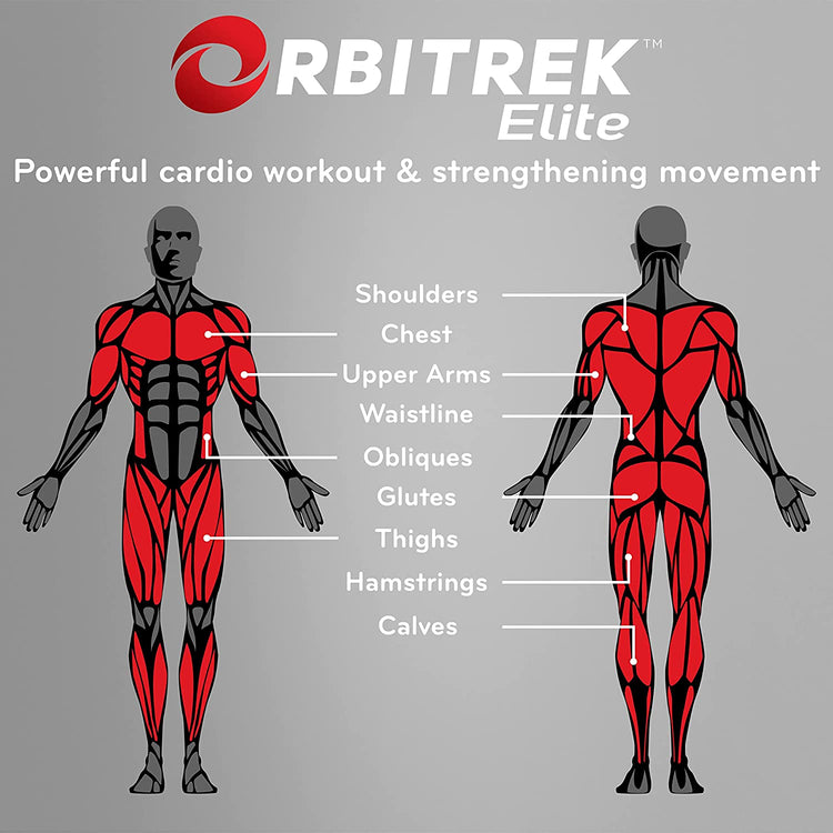 (Market Place) Original Orbitrek Elite Elliptical Trainer - Fitness & Workout Home Gym Equipment, Elliptical Exercise Machine, Adjustable Resistance, Compact Design